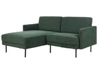 Corner Sofa BREDA Fabric Dark Green 2 Seater Right Hand