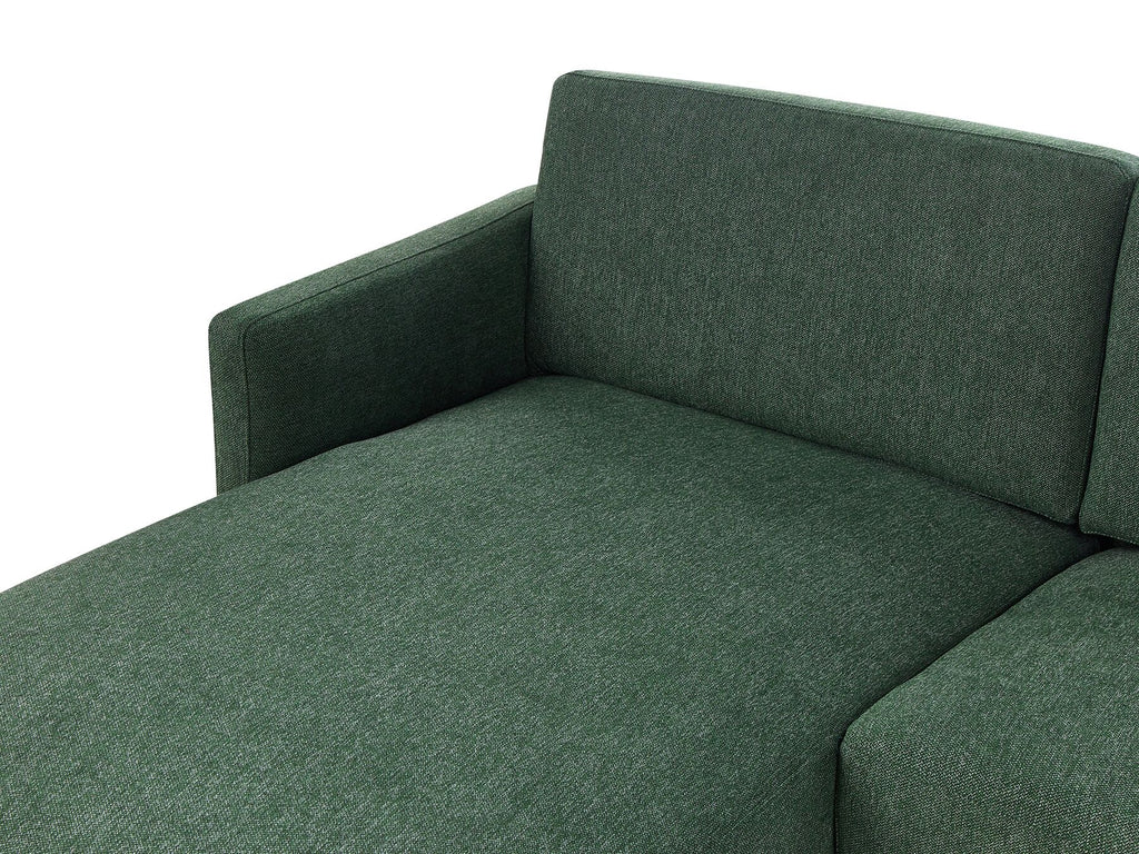Corner Sofa BREDA Fabric Dark Green 2 Seater Right Hand