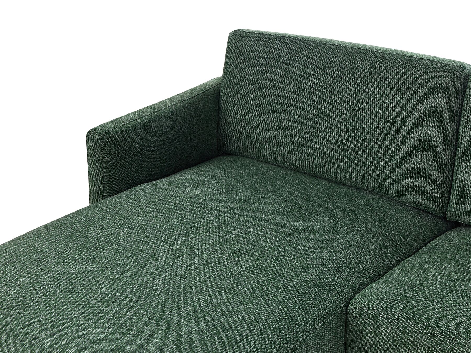 Corner Sofa BREDA Fabric Dark Green 2 Seater Right Hand