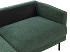 Corner Sofa BREDA Fabric Dark Green 2 Seater Right Hand