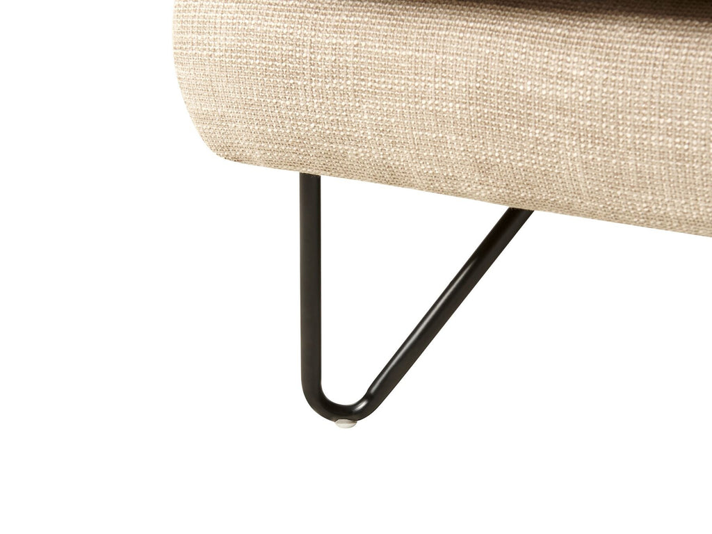 Left Hand Fabric Corner Sofa Beige SERSAN
