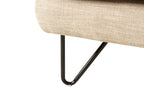 Left Hand Fabric Corner Sofa Beige SERSAN