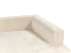 Corner Sofa FLAM Velvet Light Beige 3 Seater Left Hand
