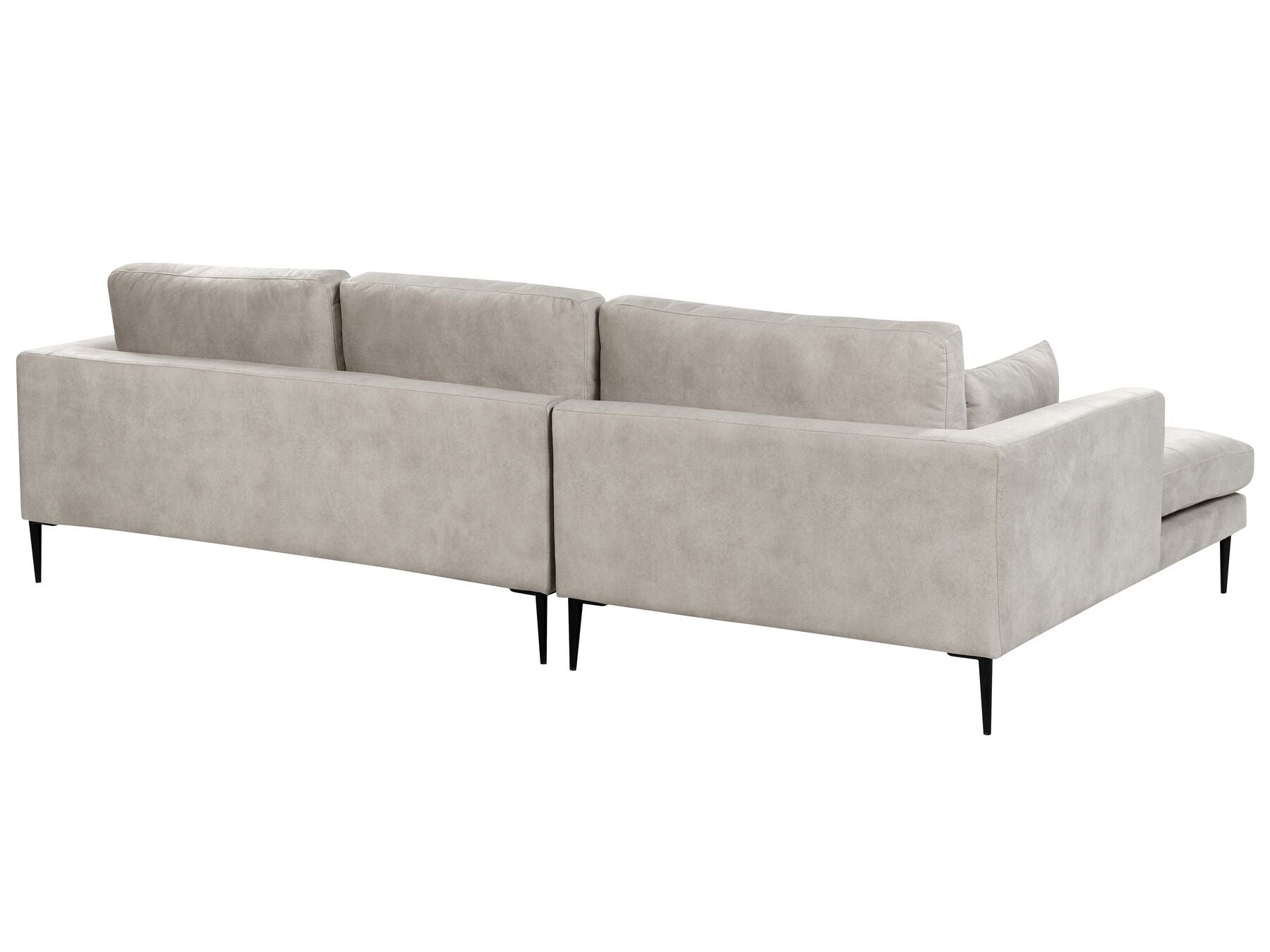 Corner Sofa FLAM Velvet Grey 3 Seater Right Hand