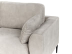 Corner Sofa FLAM Velvet Grey 3 Seater Right Hand
