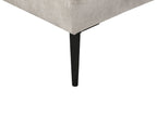 Corner Sofa FLAM Velvet Grey 3 Seater Right Hand