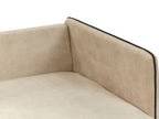 Right Hand Velvet Corner Sofa Beige ALTAN