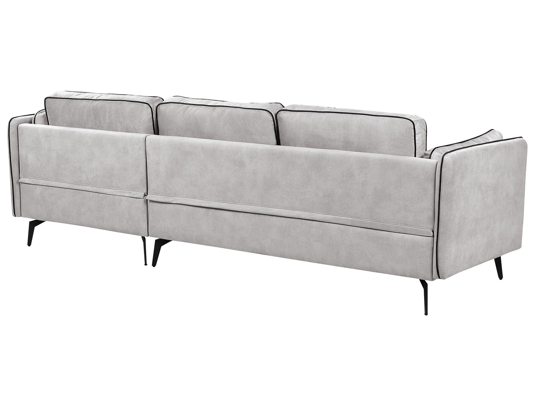 Corner Sofa ALTAN Velvet Light Grey 3 Seater Left Hand