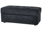 Sofa Bed FALSTER Fabric Black with Storage 3 Seater