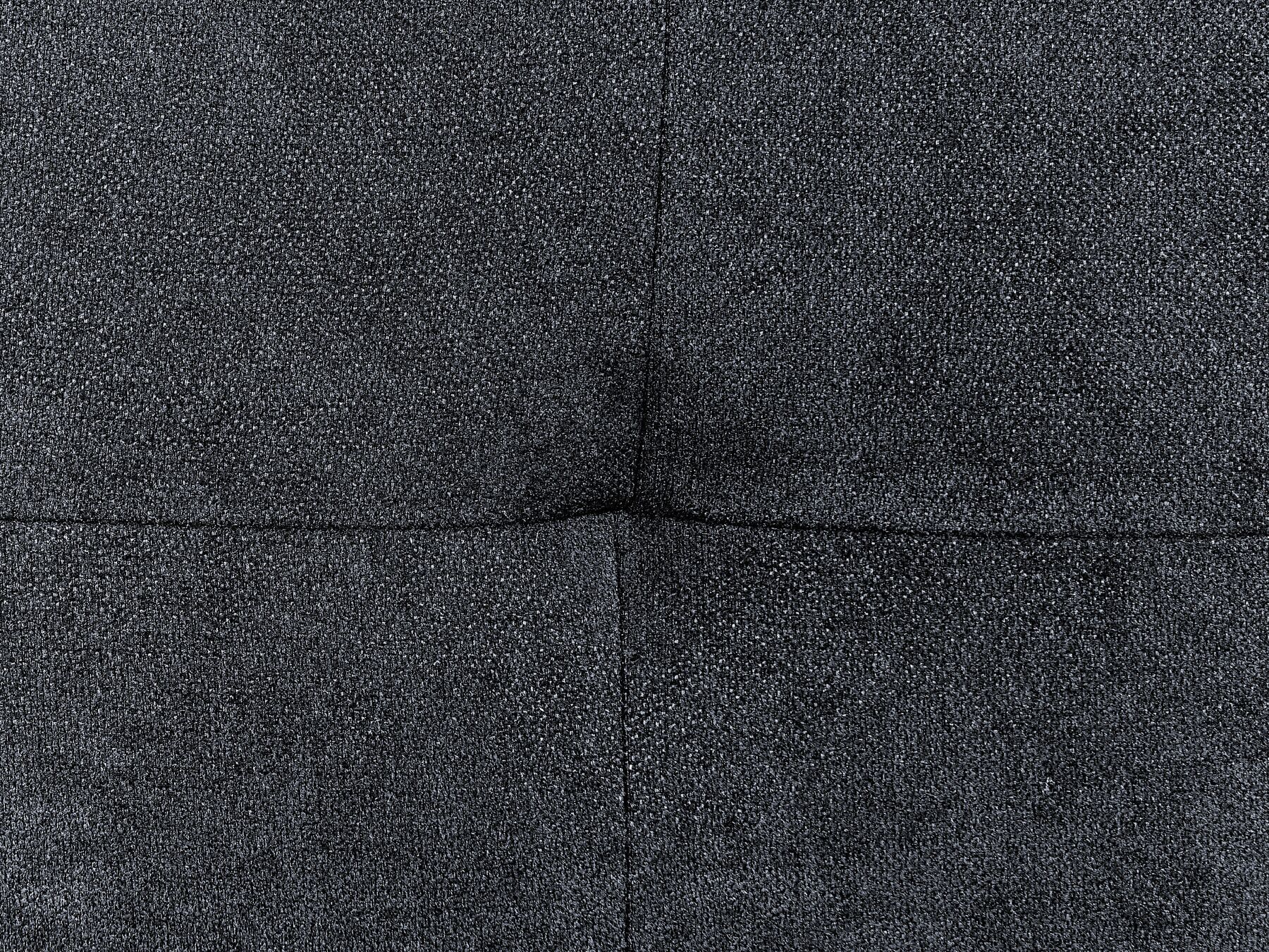 Sofa Bed FALSTER Fabric Black with Storage 3 Seater