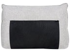 Left Hand Linen Corner Sofa Light Grey ELGA