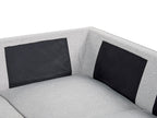 Left Hand Linen Corner Sofa Light Grey ELGA