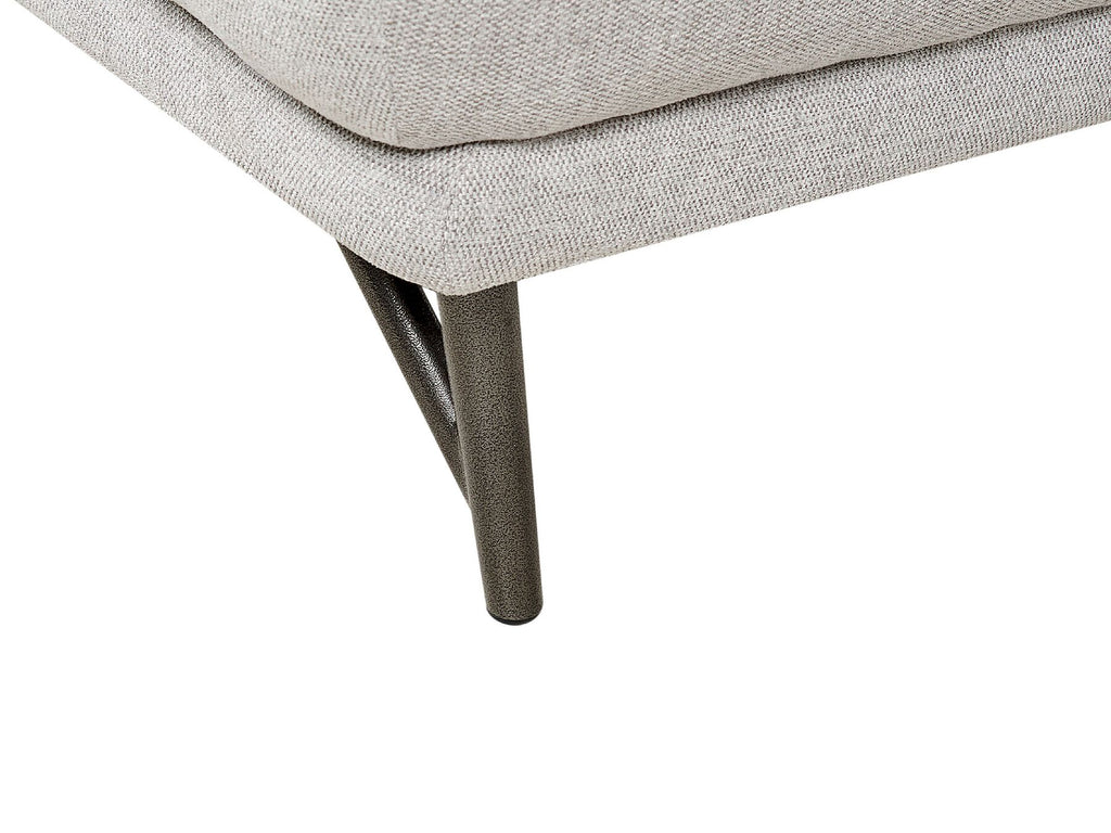 Left Hand Linen Corner Sofa Light Grey ELGA