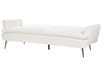 Sofa Bed VETTRE Velvet Off-White 3 Seater