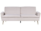 Sofa Bed VETTRE Velvet Light Beige 3 Seater