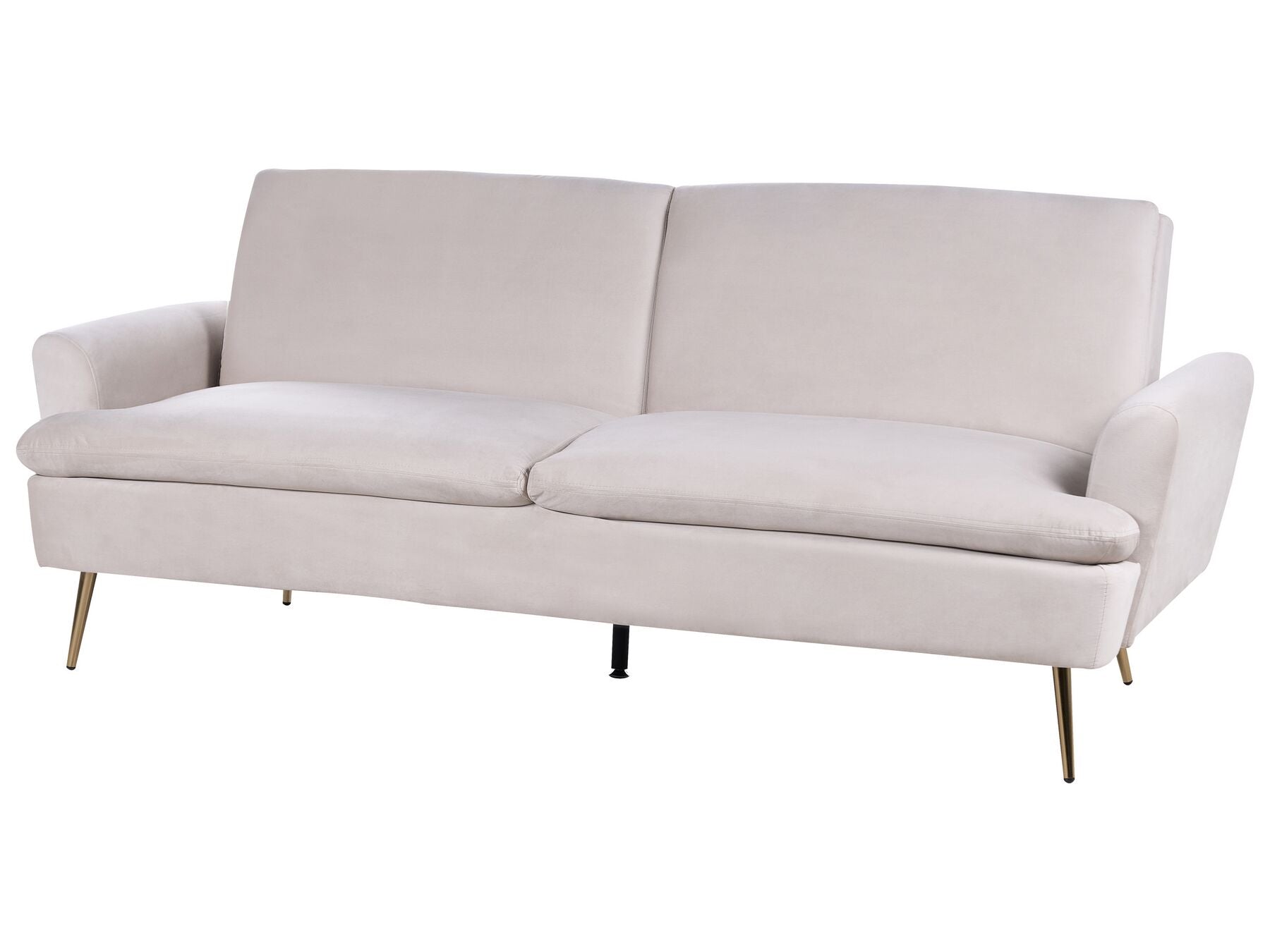 Sofa Bed VETTRE Velvet Light Beige 3 Seater
