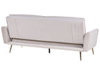 Sofa Bed VETTRE Velvet Light Beige 3 Seater