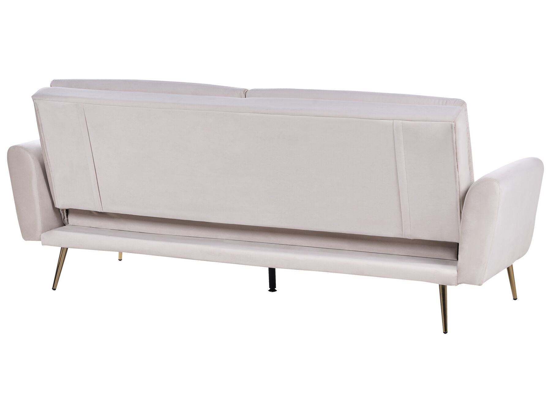 Sofa Bed VETTRE Velvet Light Beige 3 Seater