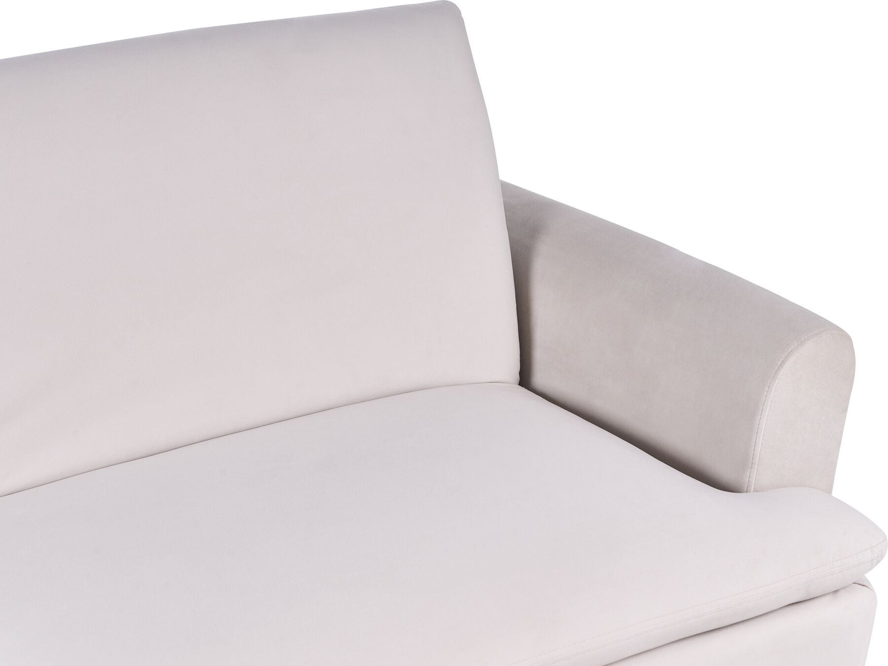 Sofa Bed VETTRE Velvet Light Beige 3 Seater