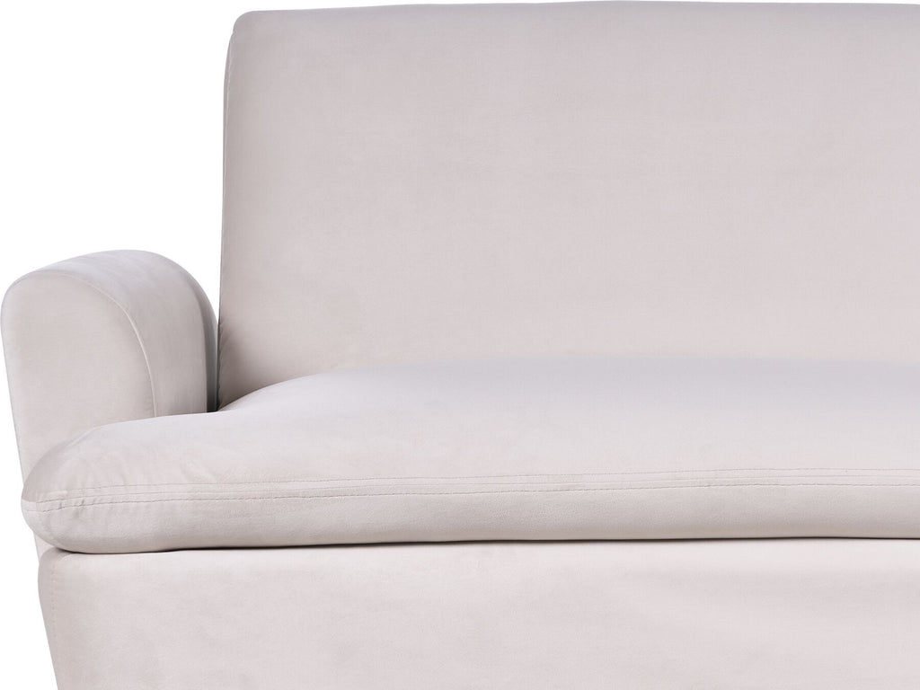 Sofa Bed VETTRE Velvet Light Beige 3 Seater