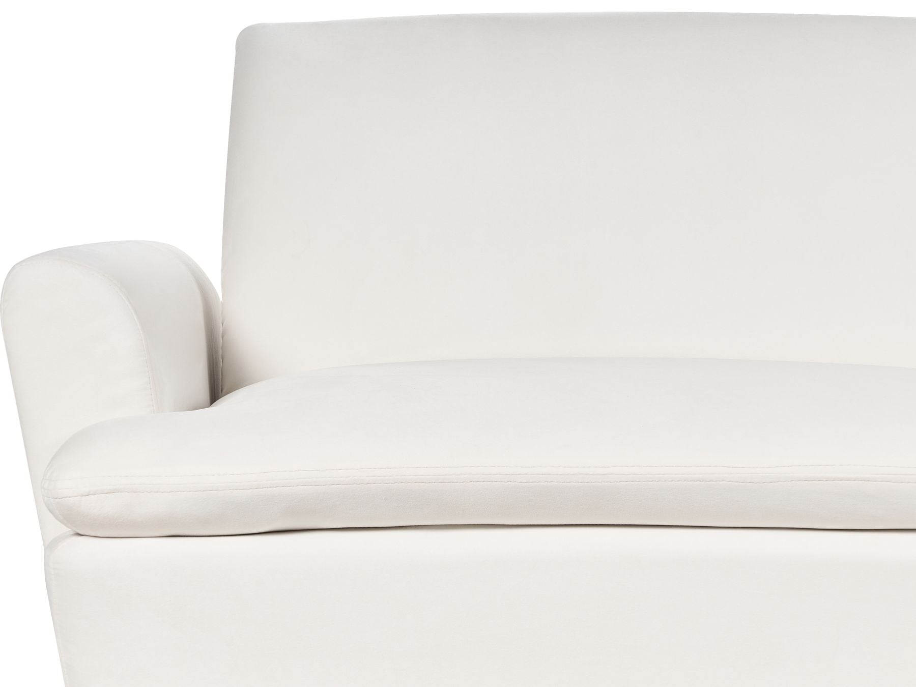 Sofa Bed VETTRE Velvet Off-White 3 Seater