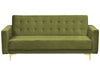 Sofa Bed Velvet Green 3 Seater