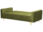 Sofa Bed ABERDEEN Velvet Green 3 Seater