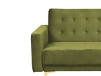 Sofa Bed ABERDEEN Velvet Green 3 Seater
