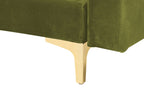 Modular Corner Sofa Bed ABERDEEN Velvet Green 4 Seater Right Hand