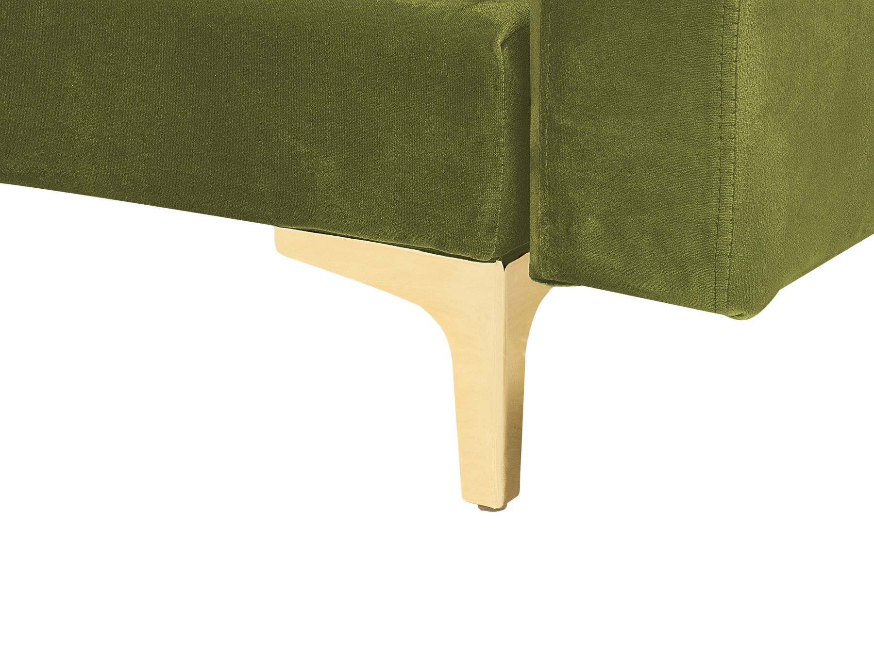 Modular Corner Sofa Bed ABERDEEN Velvet Green 5 Seater Right Hand