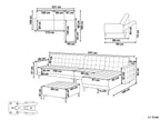 Modular Corner Sofa Bed ABERDEEN Velvet Green with Ottoman 5 Seater Left Hand
