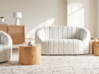 2 Seater Velvet Sofa Off-White MALUNG