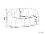 2 Seater Velvet Sofa Off-White MALUNG