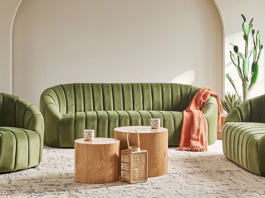 3 Seater Velvet Sofa Dark Green MALUNG