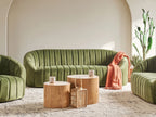 3 Seater Velvet Sofa Dark Green MALUNG