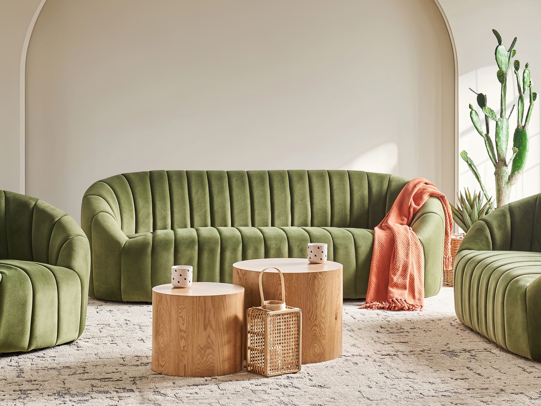 3 Seater Velvet Sofa Dark Green MALUNG