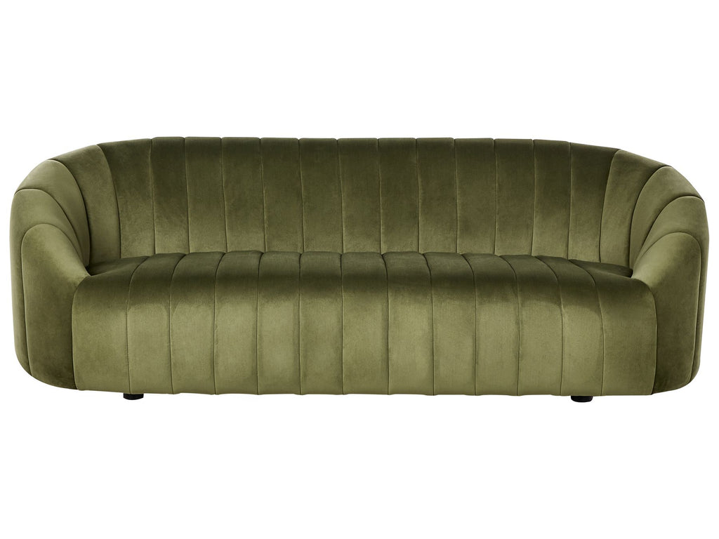 3 Seater Velvet Sofa Dark Green MALUNG