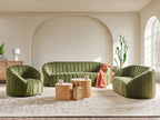 3 Seater Velvet Sofa Dark Green MALUNG