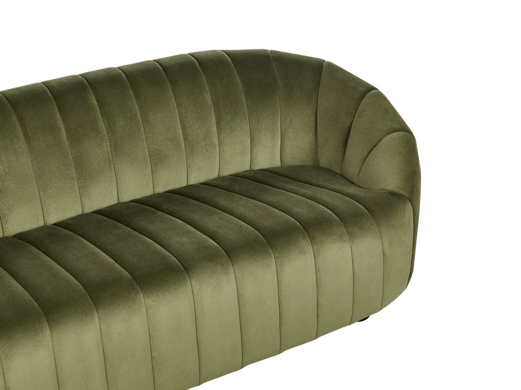 3 Seater Velvet Sofa Dark Green MALUNG