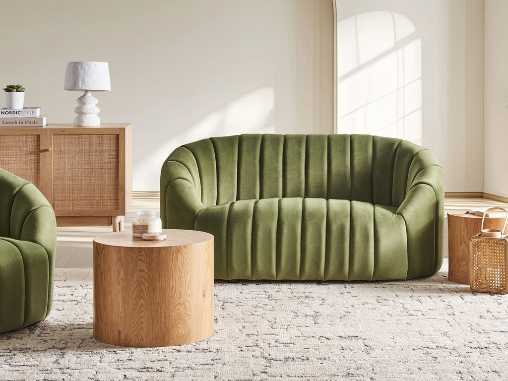 2 Seater Velvet Sofa Dark Green MALUNG