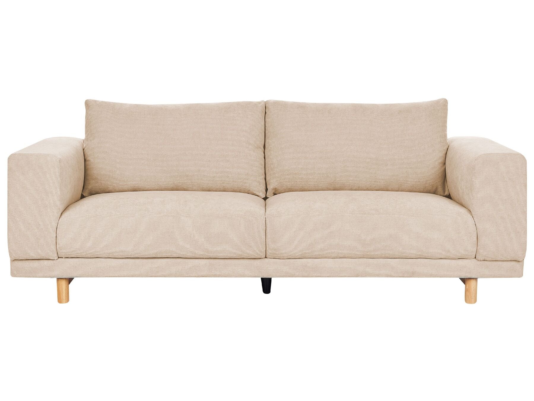 3 Seater Jumbo Cord Sofa Beige NIVALA