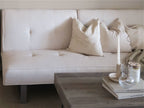 Sofa Bed DUBLIN Fabric Light Beige 3 Seater