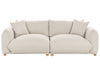 3 Seater Fabric Sofa Light Beige