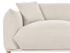 3 Seater Fabric Sofa Light Beige LUVOS