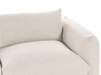 3 Seater Fabric Sofa Light Beige LUVOS