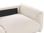 3 Seater Fabric Sofa Light Beige LUVOS