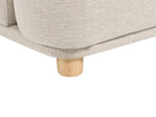 3 Seater Fabric Sofa Light Beige LUVOS