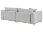 3 Seater Fabric Sofa Light Grey LUVOS