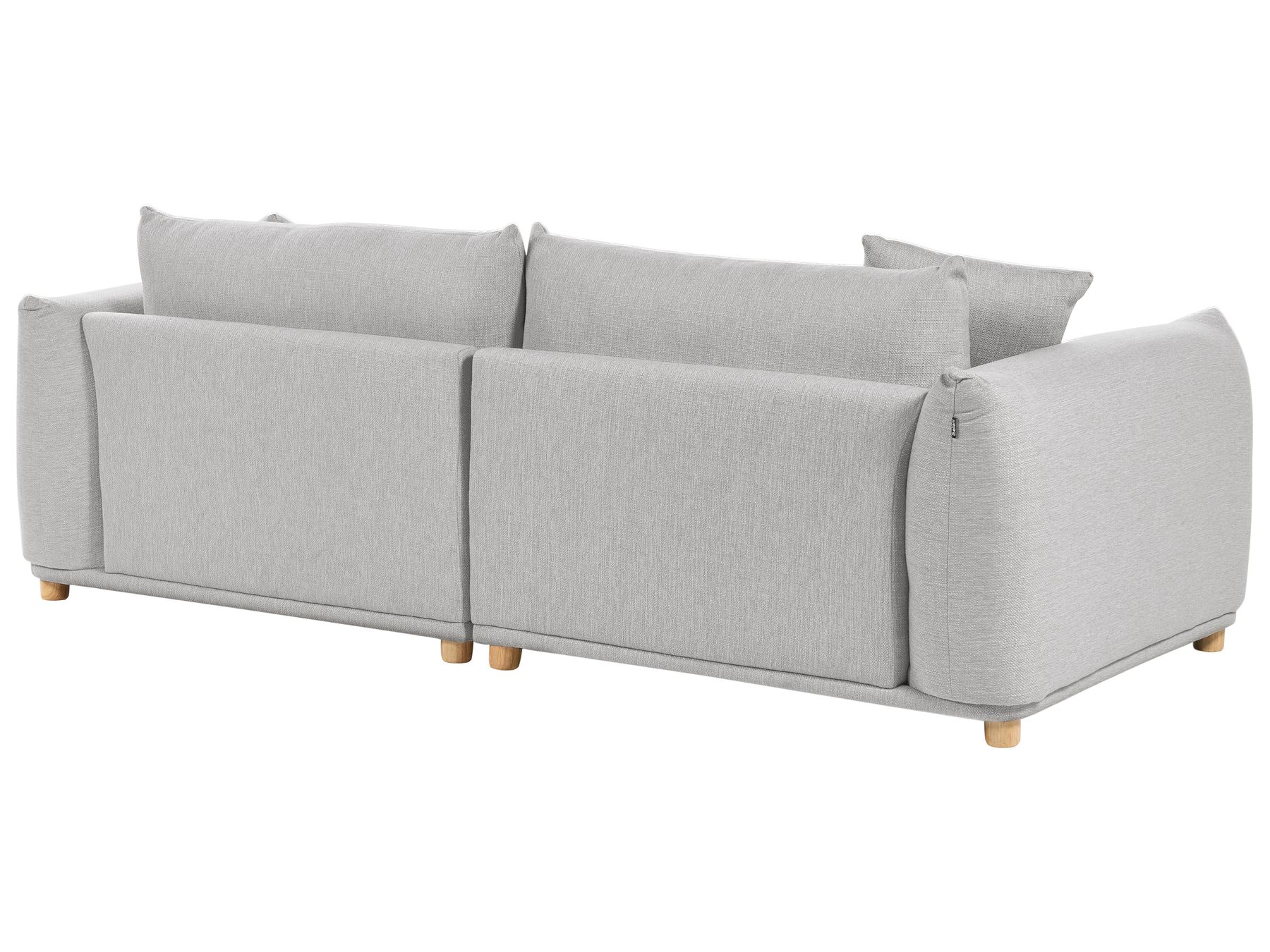 3 Seater Fabric Sofa Light Grey LUVOS