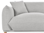 3 Seater Fabric Sofa Light Grey LUVOS